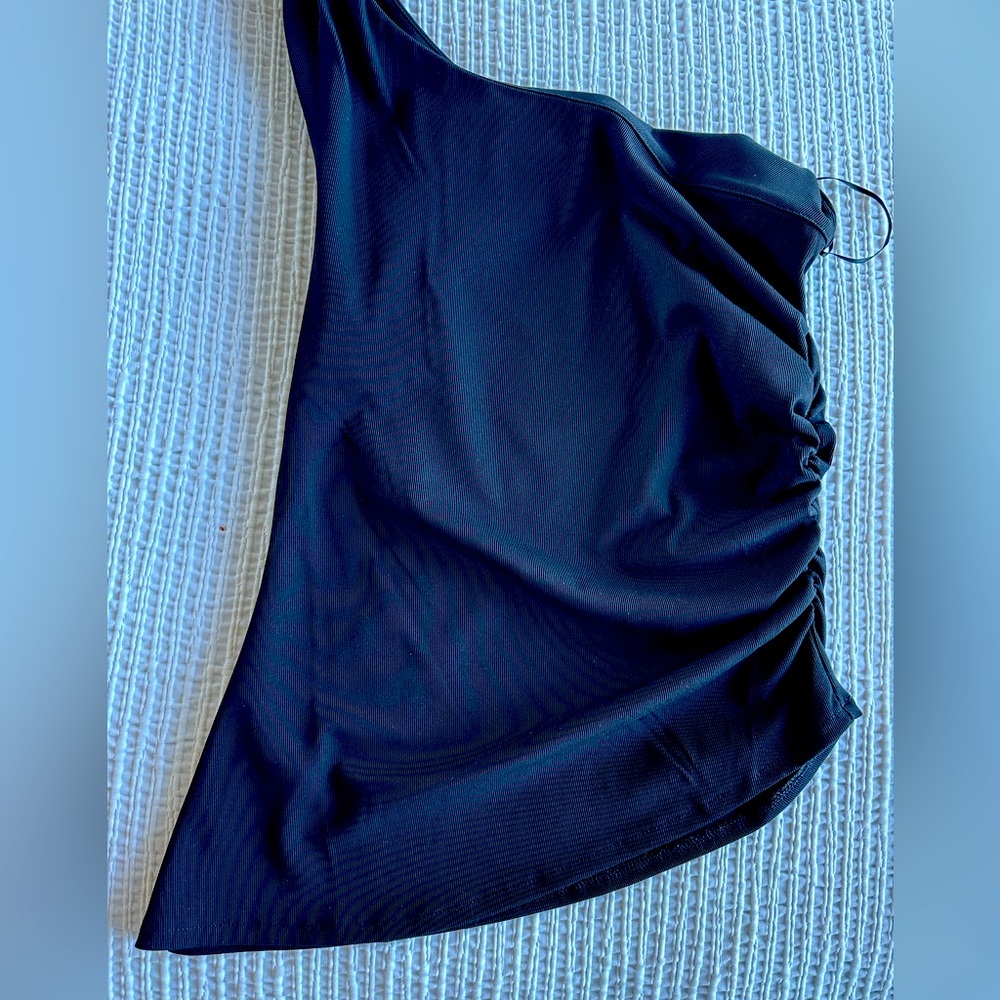 Mango black asymmetrical top